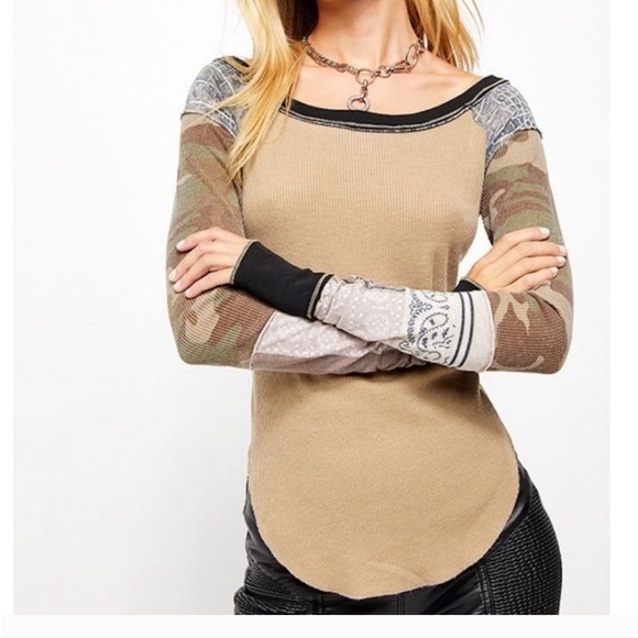 Free people  willow thermal Top Long Sleeve top - Picture 1 of 12